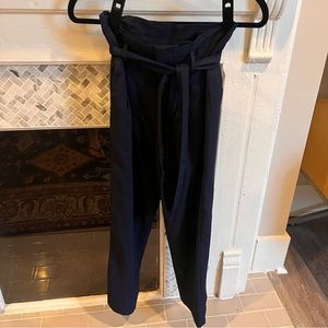 Madewell Navy Blue Paper-bag Trousers